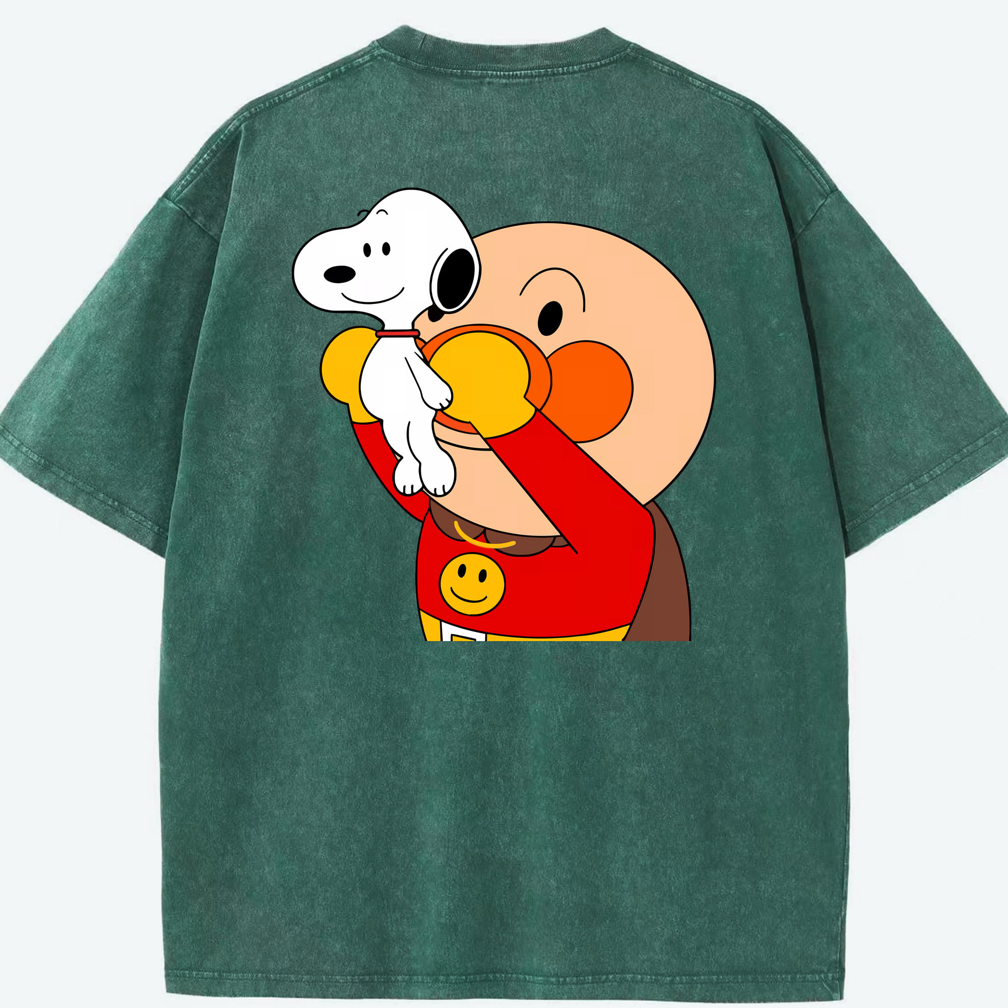 （画像用） アンパンマン Anpanman 綿100% ヴィンテージ風 半袖Tシャツ（背面プリント）